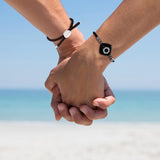 Dacida Long Distance Touch Bracelets Jewelry Set of 2, Remote Smart Connection Love Bracelet, Relationship Bracelets for Couples Lovers Family Kids Friends Valentine's Day Gifts(Bluetooth), Cubic Zirconia