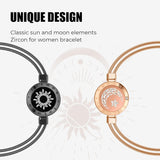 Dacida Long Distance Touch Bracelets for Couples, Vibration & Light up for Love Couples Bracelets | Long Distance Relationship Gifts for Girlfriend Bluetooth Pairing Jewelry
