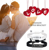 Dacida Matching Couples Bracelets for Women Men Long Distance Bracelets for Couples His Hers Bracelets Relationship Bracelets Anniversary Christmas Birthday Gifts