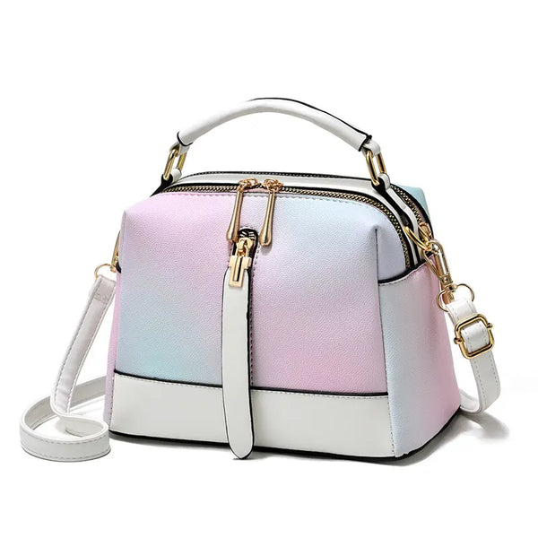 Trendy Gradient Handbag Women's Bag Unique New Double Sided Zipper Handbag